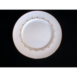 Royal Doulton Rondo Dinner Plate White Gold Scrolls Beautiful‎